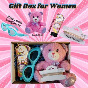 Mothers Day Fashion Gift Box for Women, & Pearl bracelet, Sunglasses